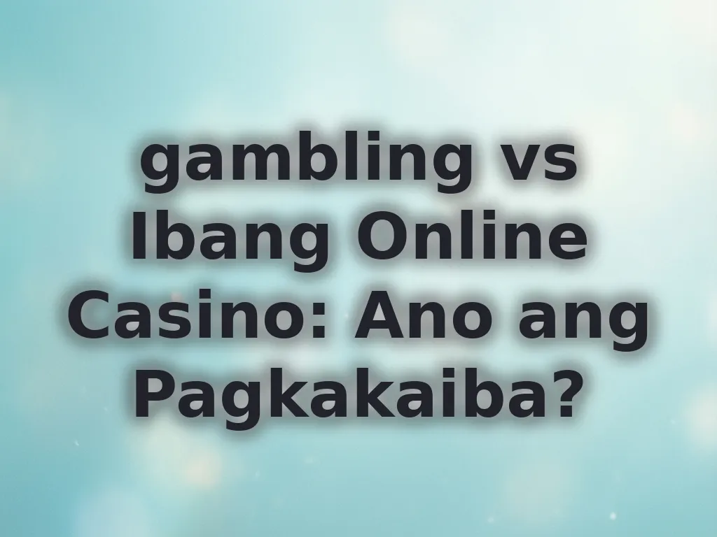 Comparison ng mga casino